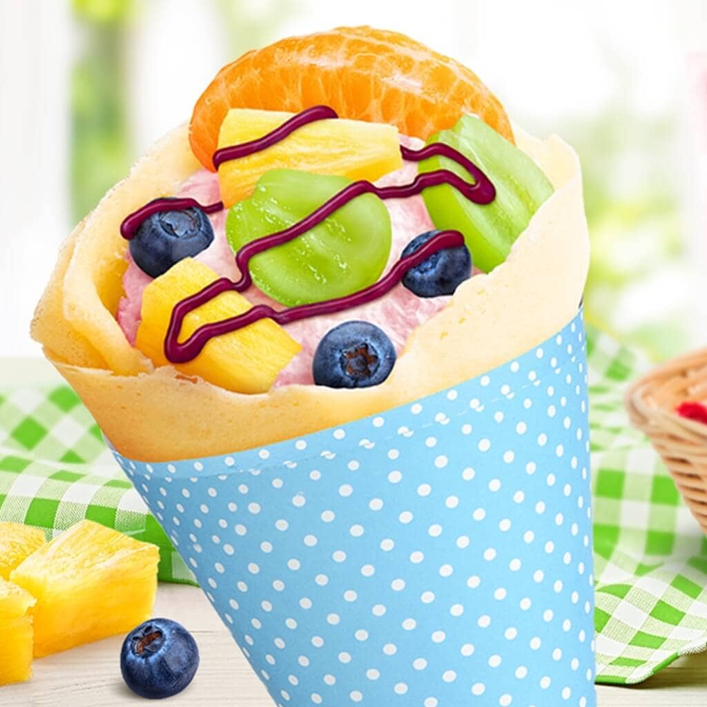 เครปโยเกิร์ตผลไม้